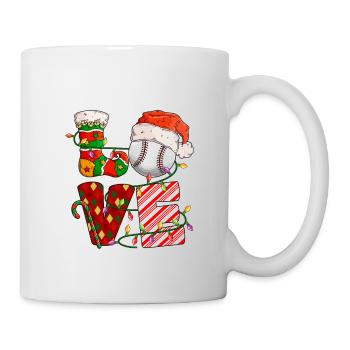 Baseball Noël Joueur de baseball Fête de Noël - Mug blanc - blanc - Droite