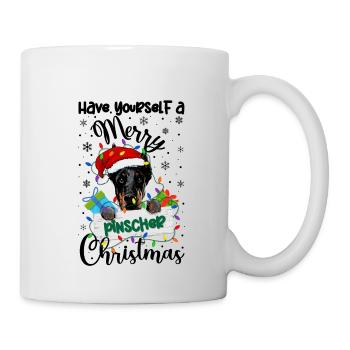Miniature Pinscher Christmas Min Pin Xmas Gifts - Tasse - Weiß - Rechts