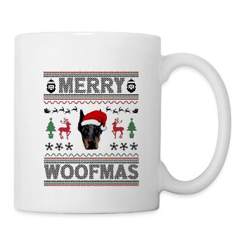 Miniature Pinscher Ugly Christmas Min Pin Xmas - Tasse - Weiß - Rechts