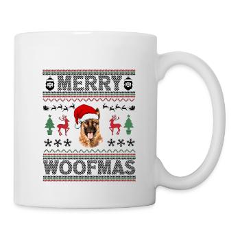 German Shepherd Ugly Christmas German Shepherd - Mug - white - Right