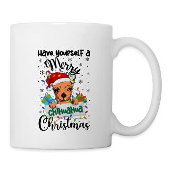 Chihuahua Christmas Party Chihuahua Cadeaux de Noël - Mug blanc - blanc - Droite