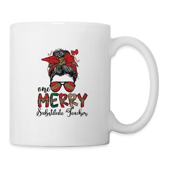 Substitute Teacher Christmas Sub Teacher Xmas - Mug - white - Right