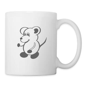 Happy mouse full of mischief. - Mug - white - Right