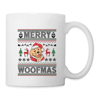 Golden Retriever Ugly Christmas Golden Dog Xmas - Mug - white - Right