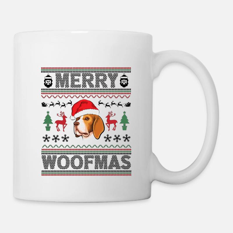 Beagle Ugly Christmas Beagle Dog Xmas Party - Tasse - Weiß