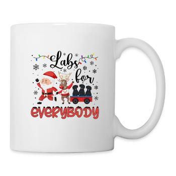 Cadeau de chien d’or de Noël Labrador - Mug blanc - blanc - Droite