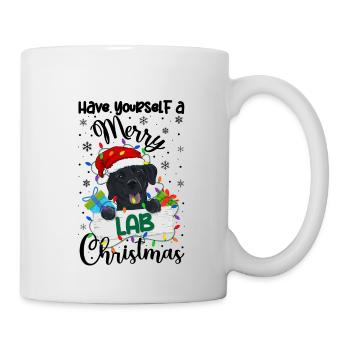 Cadeau de chien d’or de Noël Labrador - Mug blanc - blanc - Droite