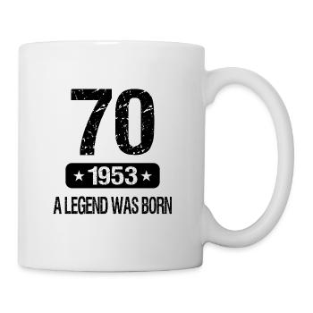 70th Birthday 1953 A LEGEND WAS BORN - Mug - white - Right