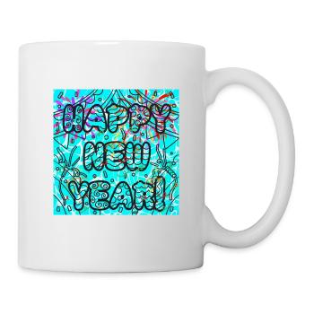 Frohes neues Jahr! - Tasse - Weiß - Rechts