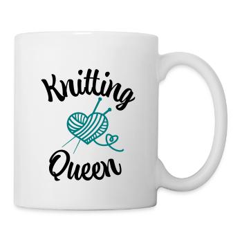 Reine du tricot - Mug blanc - blanc - Droite