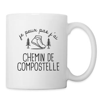 Randonnée Compostelle GR65 randonneur - Mug blanc - blanc - Droite