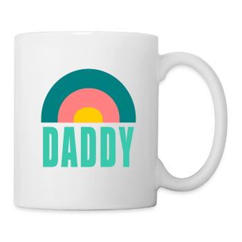 PAPA. PAPA. PAPA. VATERTAG. ALLES GUTE ZUM GEBURTSTAG, PAPA. - Tasse - Weiß - Rechts