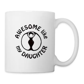 Génial comme ma silhouette de femme fille dans un cercle - Mug blanc - blanc - Droite