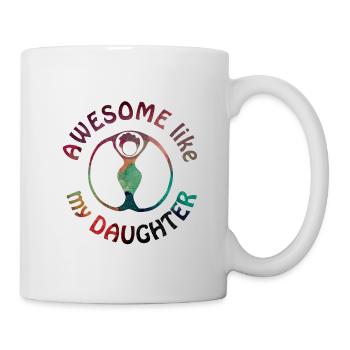 Génial comme ma silhouette de femme fille dans un cercle - Mug blanc - blanc - Droite