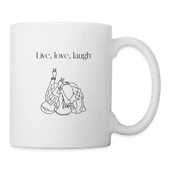 Live, love, laugh - Tasse - Weiß - Rechts