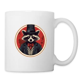 Gangster Waschbär - Tasse - Weiß - Rechts