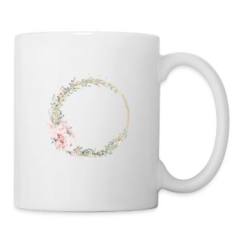 Bouquet de fleurs boho personnalisable - Mug blanc - blanc - Droite