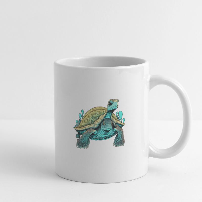 Psychedelic Double-Faced Turtle Mug