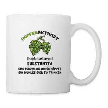 Hopfenaktivist Eine Person die für ihr kühles Bier - Tasse - Weiß - Rechts
