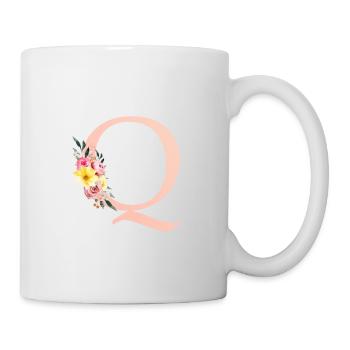 Q Monogramme Floral - Mug blanc - blanc - Droite