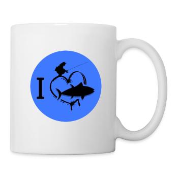 eisangeln angeln eisangler winterfischen - Tasse - Weiß - Rechts