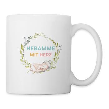 Hebamme mit Herz - Tasse - Weiß - Rechts