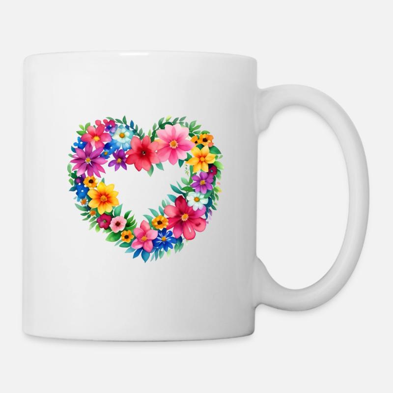 Couronne Coeur - Mug blanc - blanc
