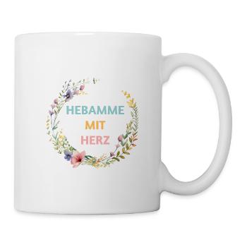 Hebamme mit Herz - Tasse - Weiß - Rechts