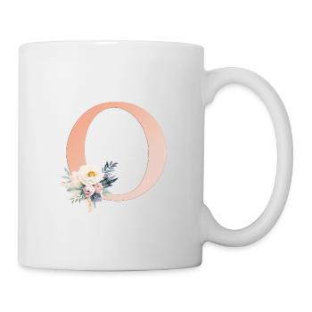 O Monogramme, Floral, Boho - Mug blanc - blanc - Droite