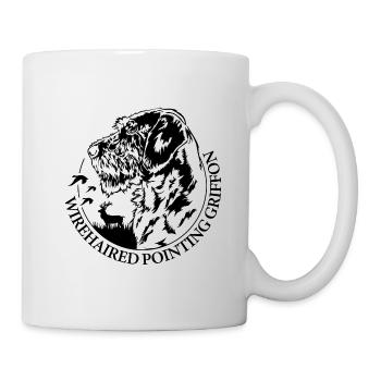 Wirehaired Pointing Griffon Portrait Hund Wilsigns - Tasse - Weiß - Rechts