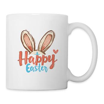 Frohe Ostern Hasenohren Bunter Frühling für - Tasse - Weiß - Rechts