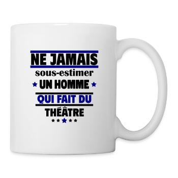 un homme qui fait du théâtre - Mug blanc - blanc - Droite