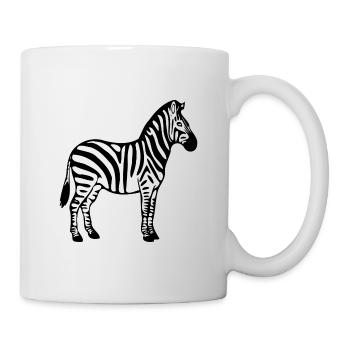 Zèbre  - Mug blanc - blanc - Droite