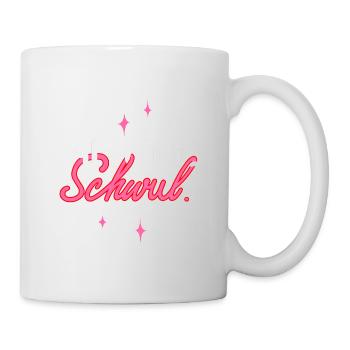 absolut schwul - pride shirt - Tasse - Weiß - Rechts