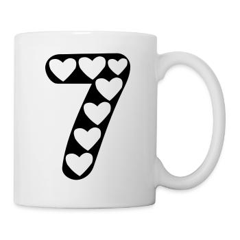 7 love heart tattoo 055 - Mug blanc - blanc - Droite