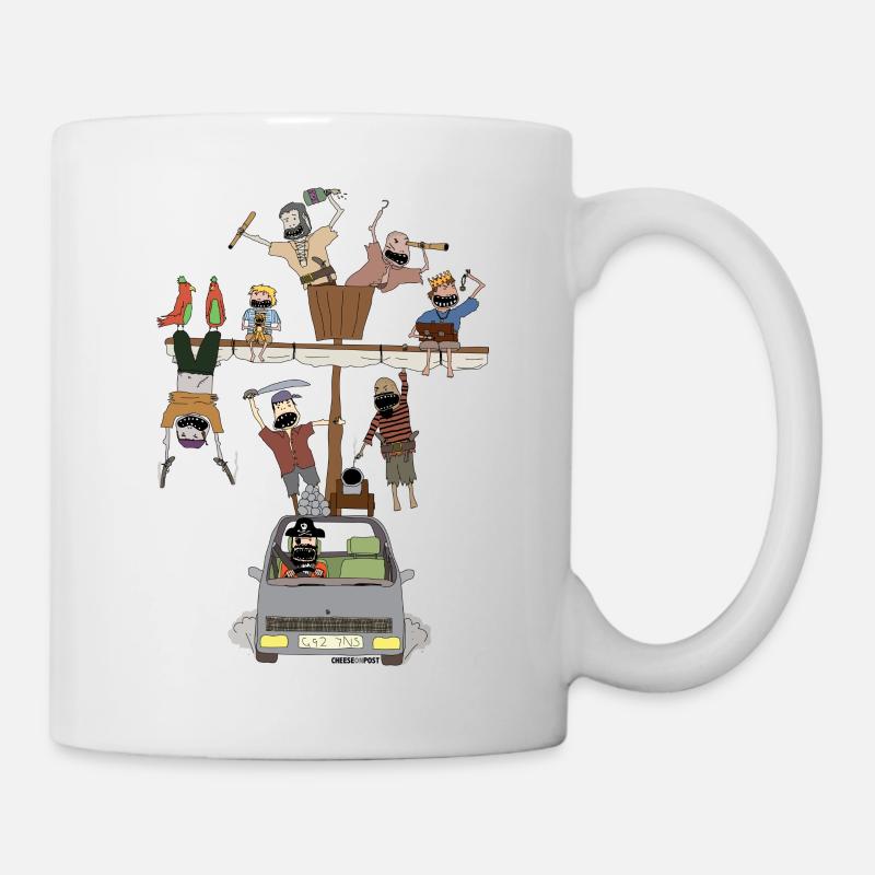 Piratenschiff Auto - Tasse - Weiß