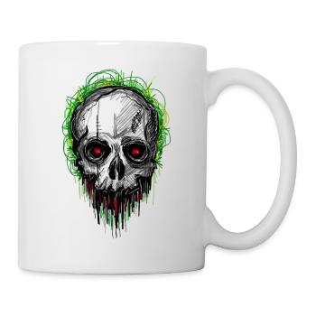 skull_scribble - Tasse - Weiß - Rechts