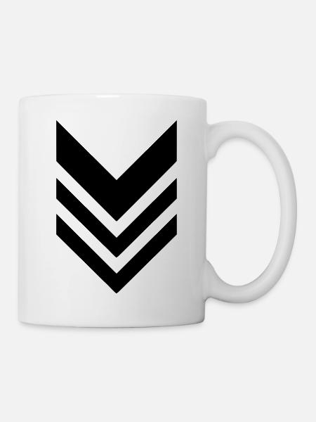 rank military army - Tasse - Weiß