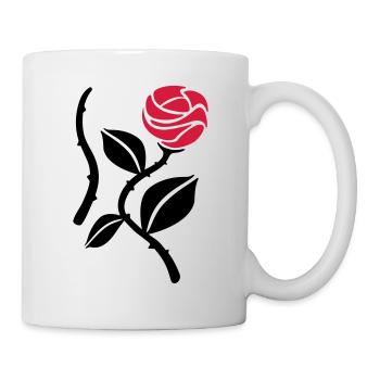 róże - Tasse - Weiß - Rechts