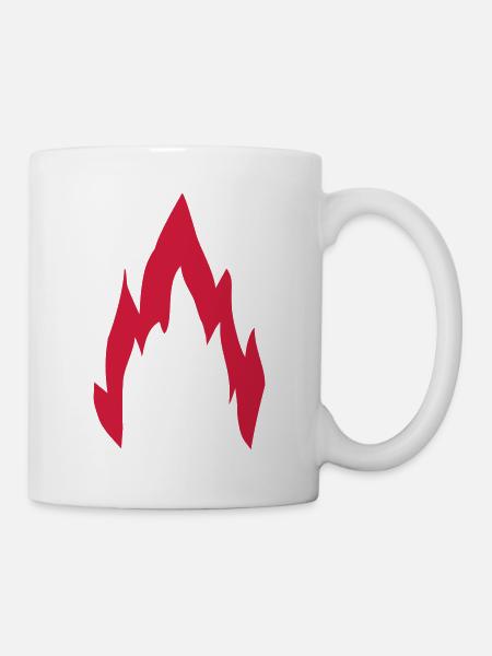 Flammen - Tasse - Weiß