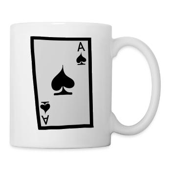 Ass (Pik) - Tasse - Weiß - Rechts