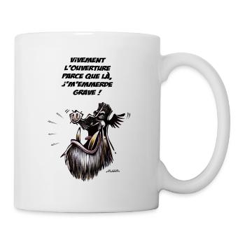 Sanglier Grave ! 2 - Mug blanc - blanc - Droite