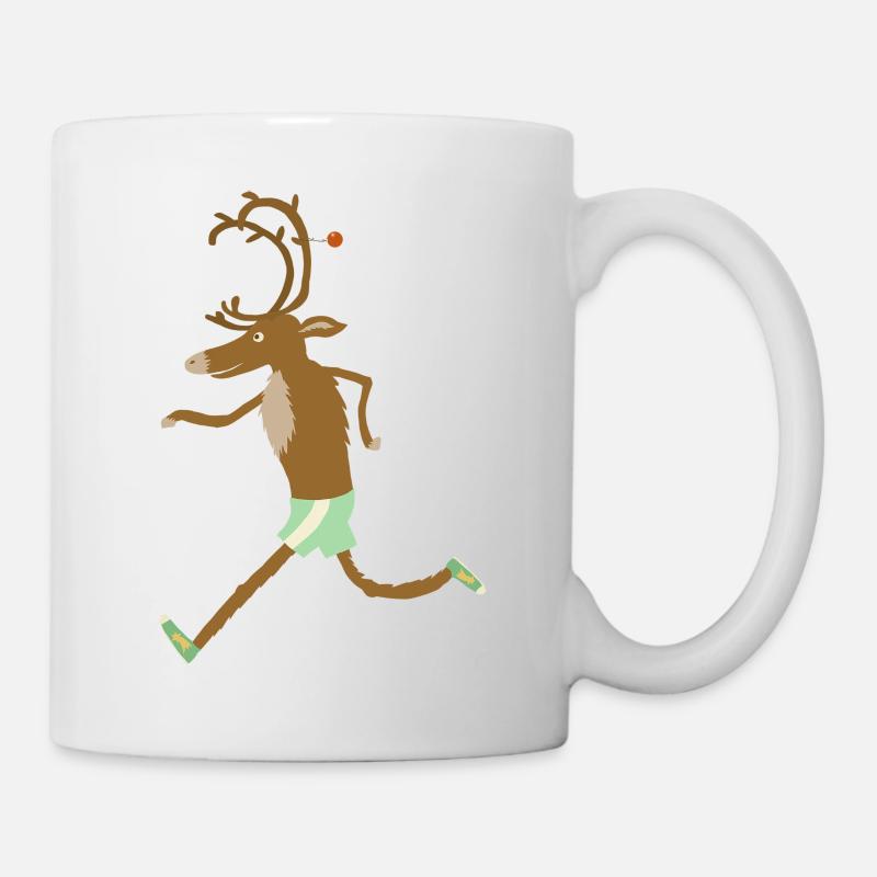 Courir Reindeer - Mug blanc - blanc