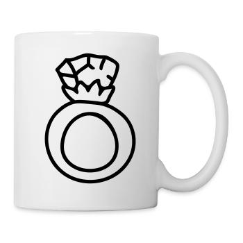 Ring - anneau de mariage - Line - Mug blanc - blanc - Droite