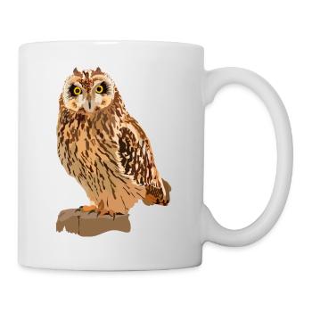 Sumpfohreule - Tasse - Weiß - Rechts