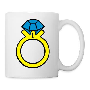 diamond ring - Tasse - Weiß - Rechts