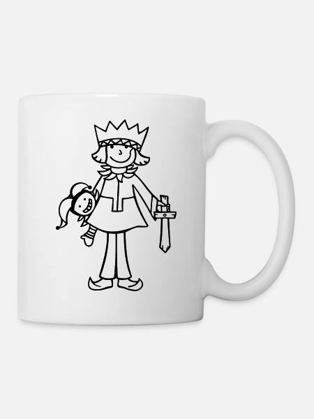 Prinz Prinzessin Harlekin Schwert - Tasse - Weiß