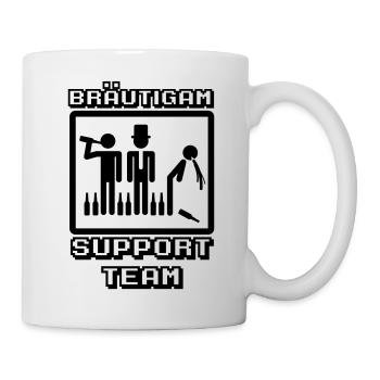 Bräutigam Support Team - Tasse - Weiß - Rechts