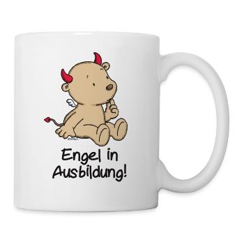 Engel_Teufel Ausbildung_schwarz - Tasse - Weiß - Rechts