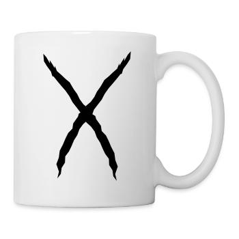 X Shape Letter Cool Scratch Wound Flesh Wound - Mug - white - Right